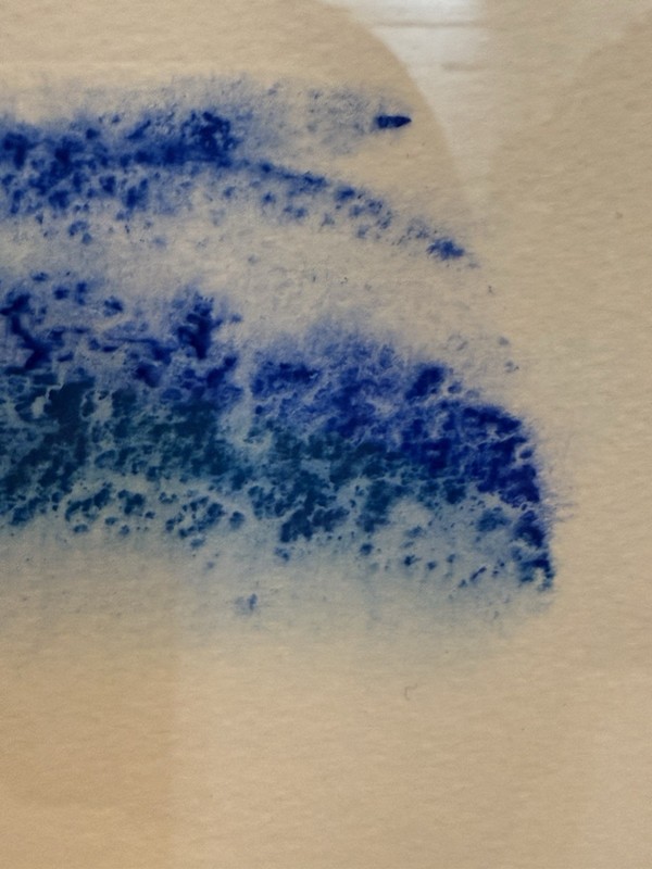 Unknown Artist Small Original Blue & White Abstract New Mexico Artist (?) gallery