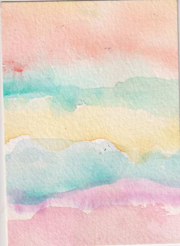 Original ACEO Abstract art Seascape, Ocean, Beach View, Vertical Sharon Foster