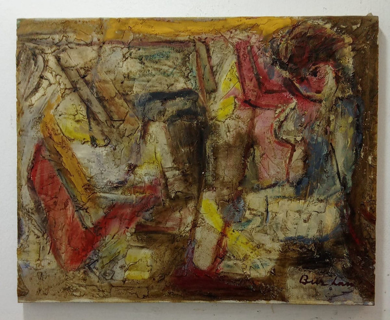 SAMI BURHAN (1929 - 2021) Syrian Painter / Oil canvas "Abstraction" gallery