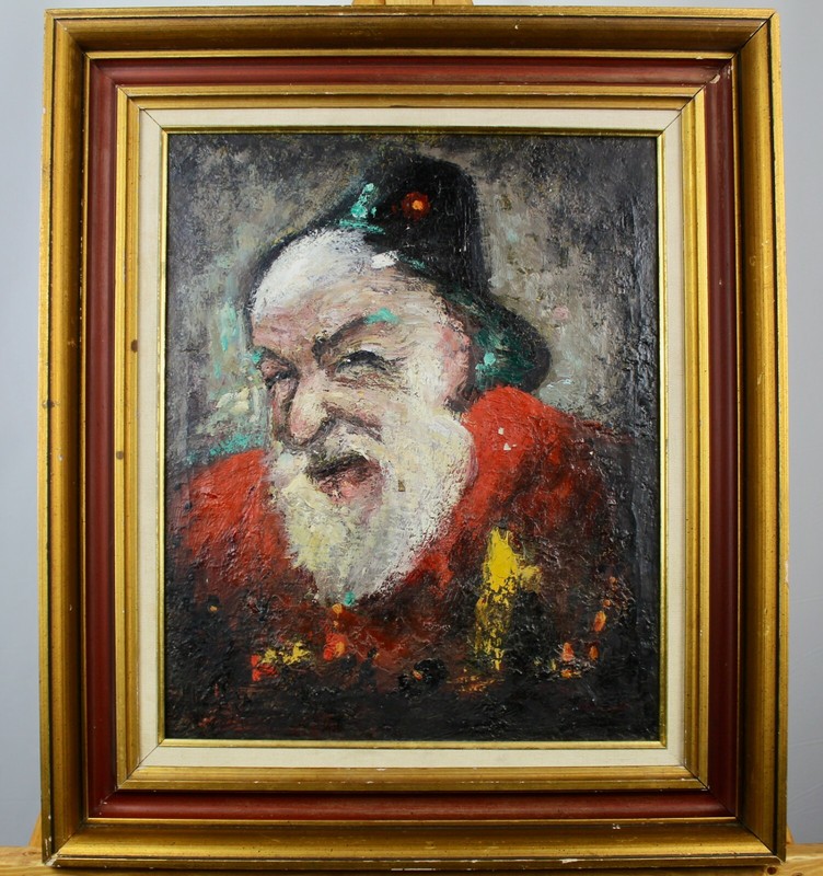 ORIGINAL FERMIN SANTOS SIGNED PORTRAIT, CAZADOR ESPANA