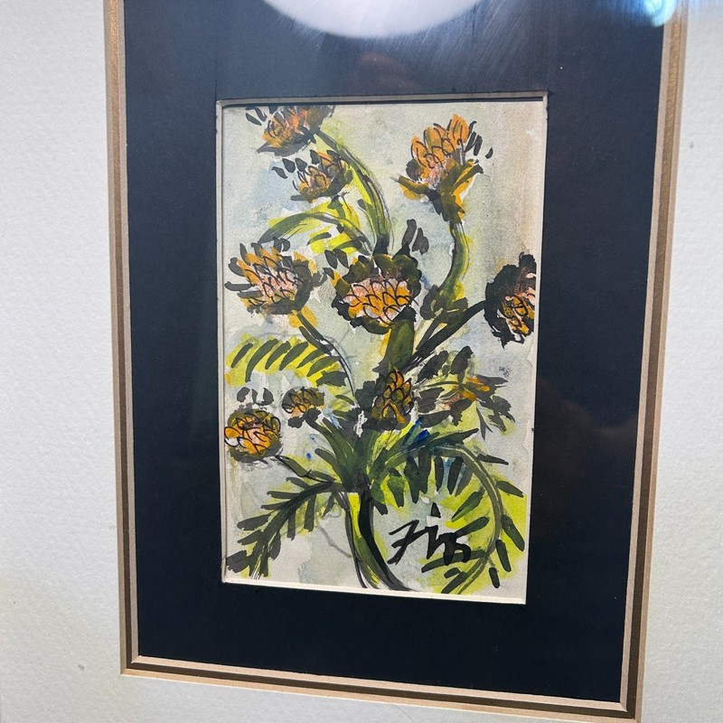 Original Watercolor Josephine Mahaffey Texas Fort Worth Framed 12x14 4857 gallery