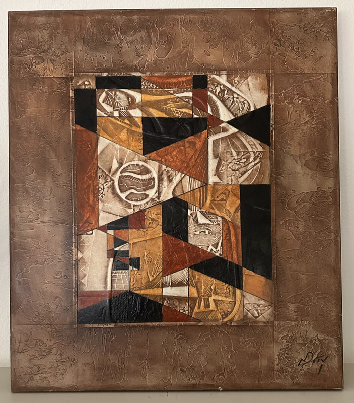 Neal Doty 30″ x 26″ Mixed Media on Canvas Signed Original Abstract Painting