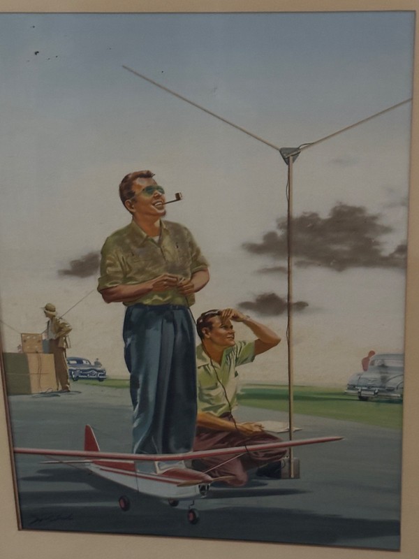 ORIGINAL SIGNED JO KOTULA RC MODEL AIRPLANE NEWS COVER ART PAINTING SEPT 1949 gallery