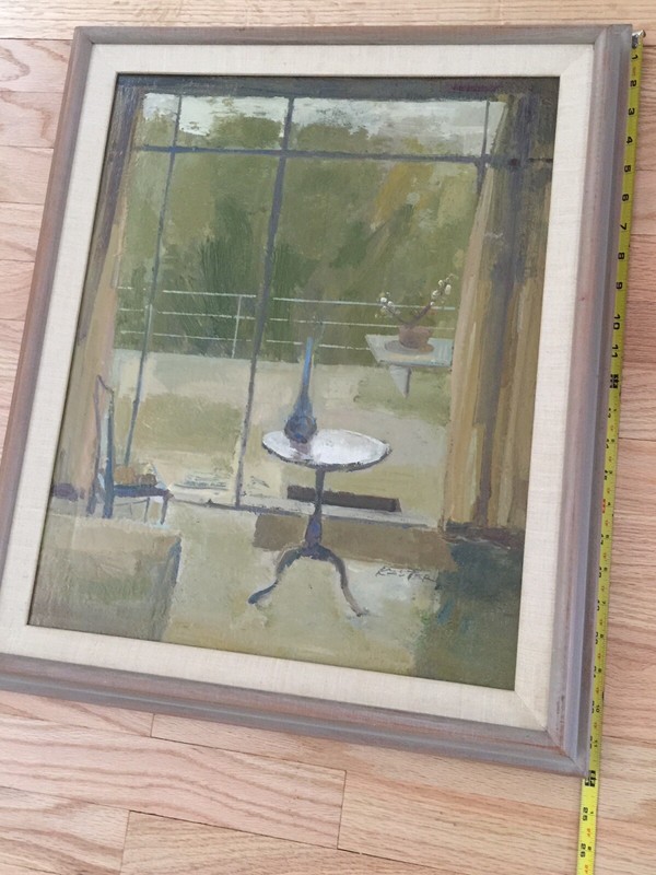 Lenard Kester Artist “The Terrace View” 1972 Oil Painting Signed Original Letter gallery
