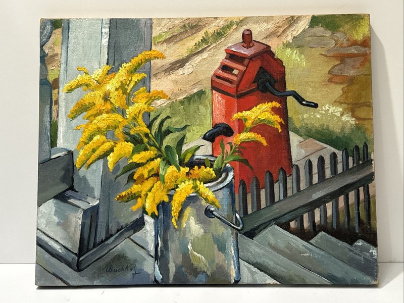 Antique Painting Still Life Modernist Wpa Frederick Buchholz American Listed