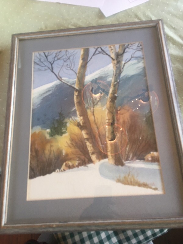 Original watercolor painting – OLD COTTONWOOD BY STRANGE -16 X 13 INCHES
