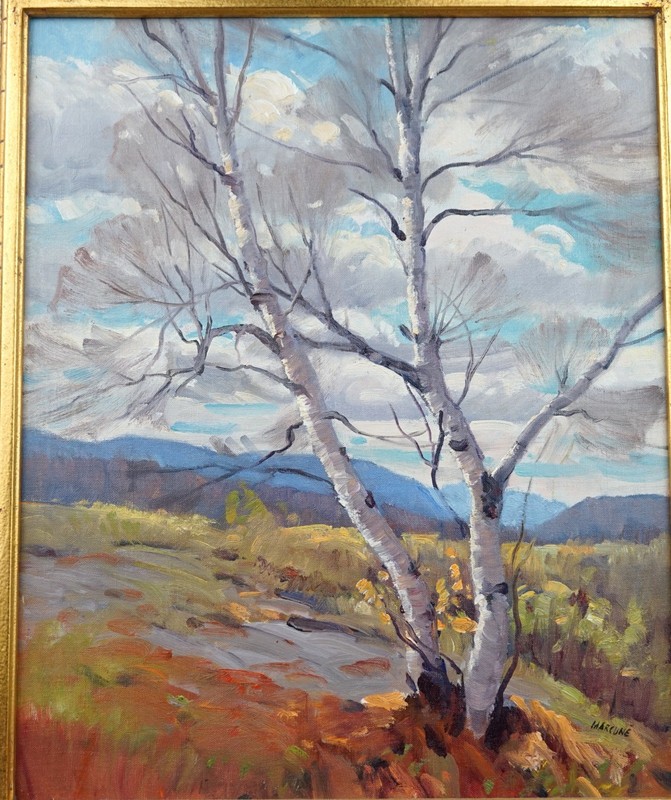 BEN MARCUNE "Impressionist Forest Landscape" Pennsylvania Impressionist painting gallery