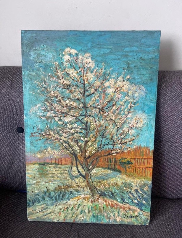 Vincent van Gogh Signed Oil Painting on Canvas 16×24 in Post-Impressionism