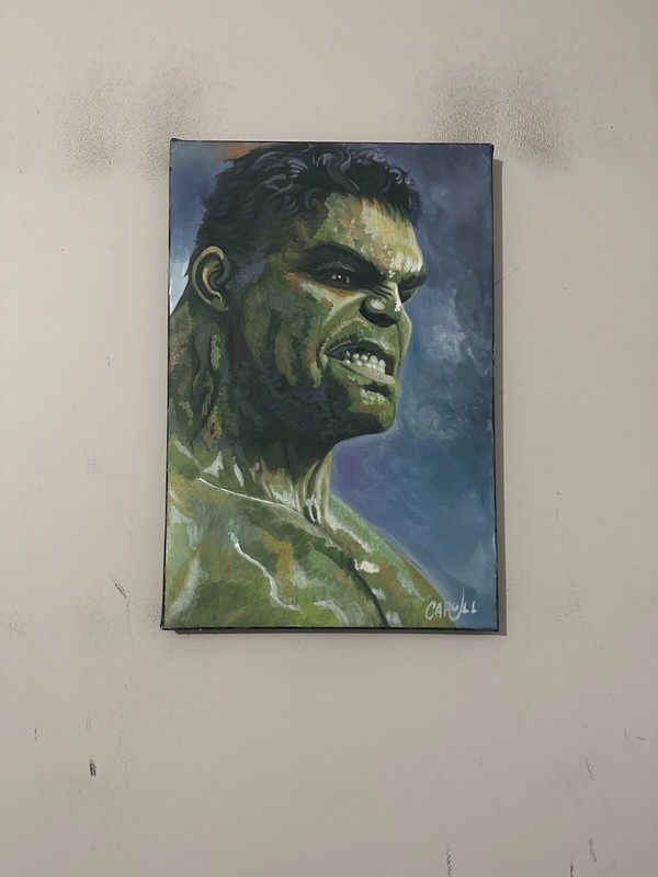Hulk Mark Ruffalo Avenger Movie 12″ x 18″ Pop Art Painting Chris Cargill
