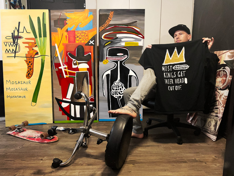 Treasure Painting JR Bissell a Pirate’s Rendition Jean-Michel Basquiat Triptych