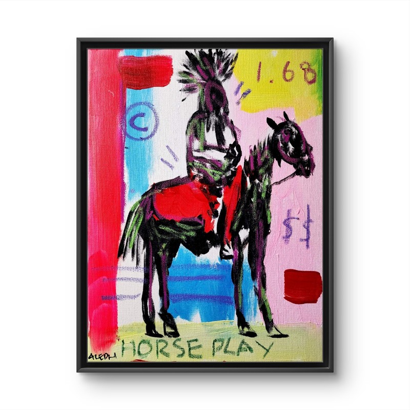 Original Abstract Native Painting Canvas Neo Expressionist Fine Art Decor 11×14