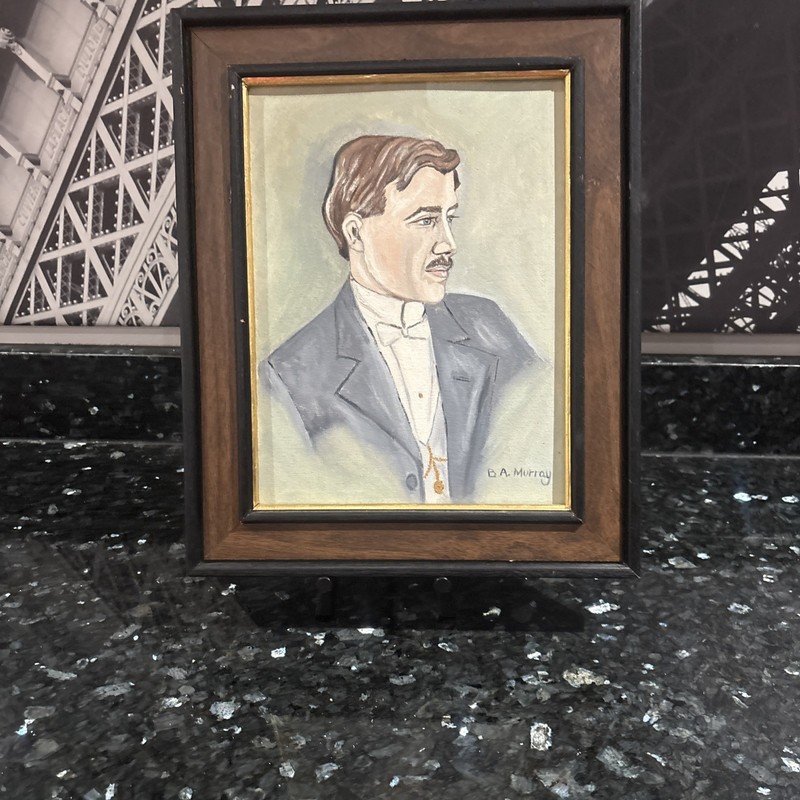 Original Acrylic Painting On Canvas Panel Portrait Signed By Artist B.A. Murray gallery