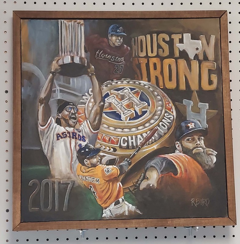 "Astros World Champs" Painting Original by Rick Byrd 20x20 gallery