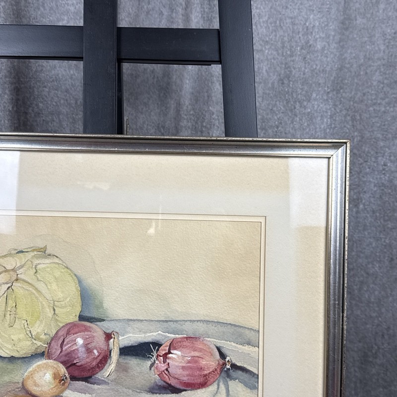 Bernard Gerstner (1925-2017) Watercolor Painting Vegetables 28”x21” gallery
