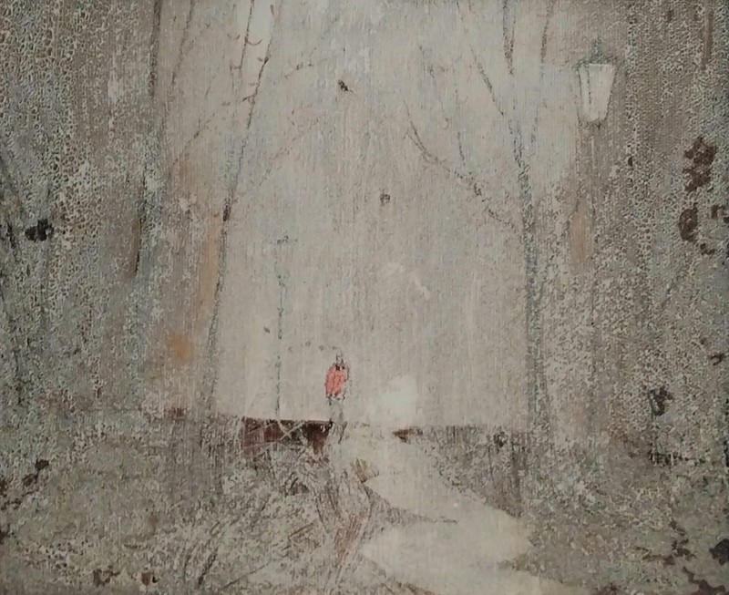 Guy Wiggins Original Vintage NYC Impressionist Washington Park Oil Painting
