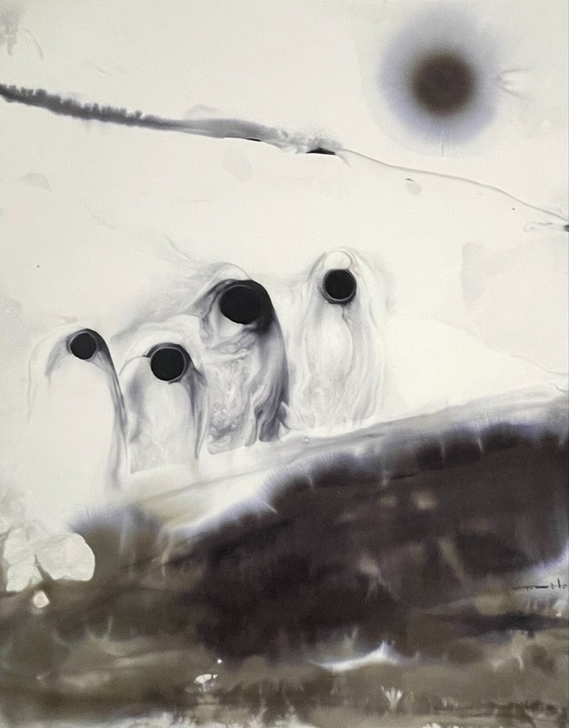 Tonito Original painting.Nomads 52.Otherworldly mystery figures.Collect my art!