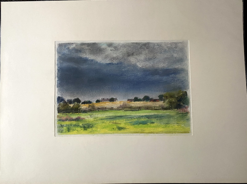 Franz Ehmke 1928-2018 Ddr Painter Trees In Landscape Blankenfelde Meadows Sky gallery
