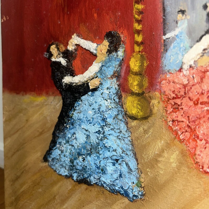 Michel Rostand Original Oil On Canvas Signed “Ballroom Dancing”- 20th Century gallery