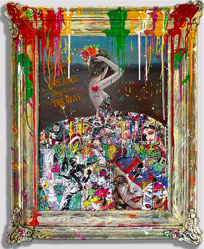 They Know the Way – Original Painting on Canvas, Oil, Acrylics, mix media