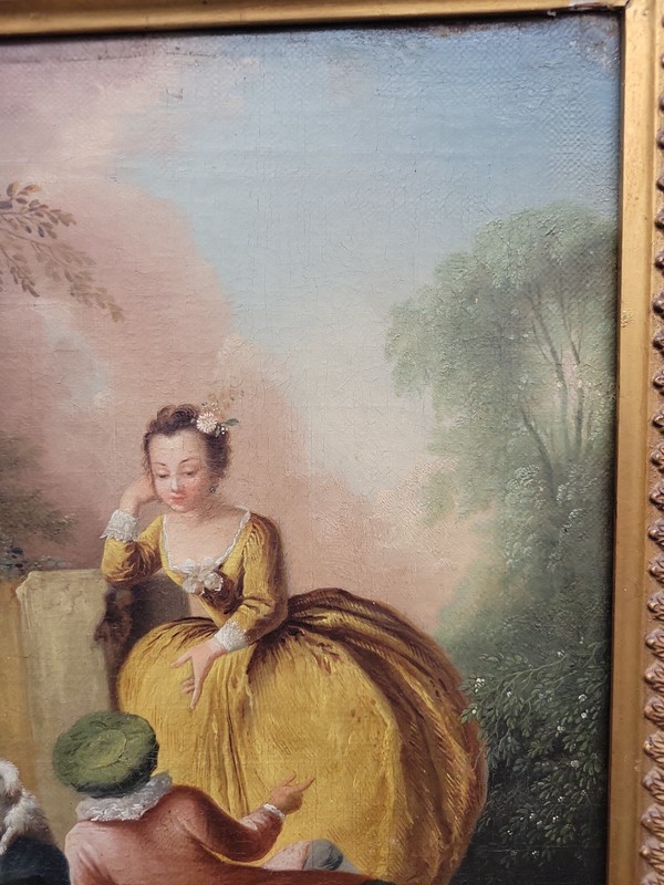 ORIGINAL 18 c. CHRISTIAN WILHELM ERNST DIETRICH "CHILDREN WITH DOG" gallery