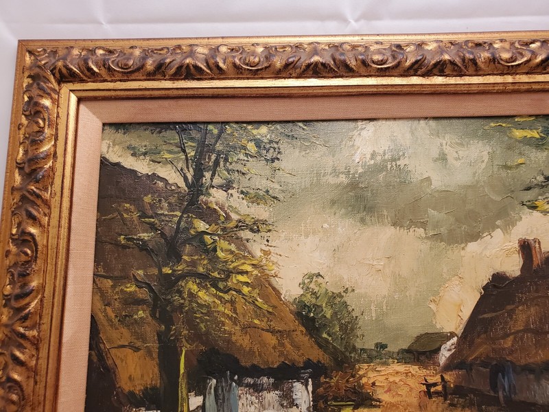 Vintage Belgium Artist P. Bosmans Framed Original Oil Painting, Bokrijk House gallery