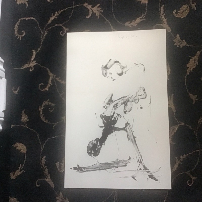 Pietro Lazzari Italian American Modernist Abstract Line Drawing Ink Paper MCM 12