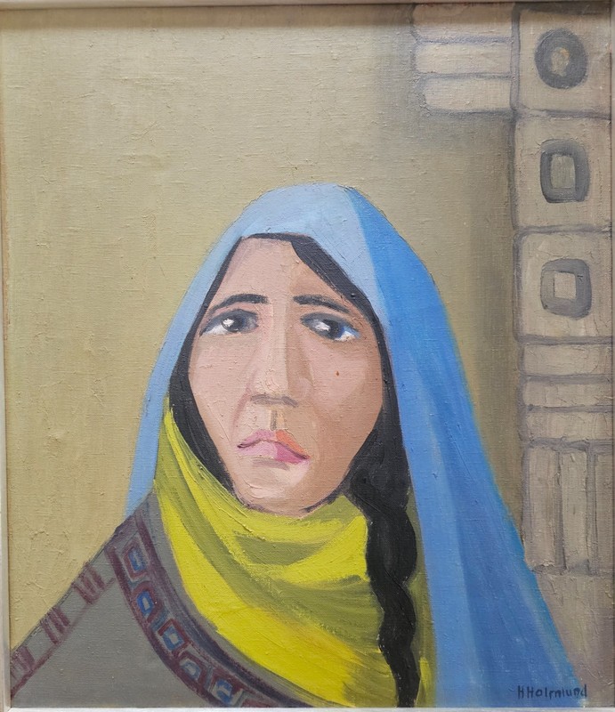 SCANDINAVIAN VINTAGE EXPRESSIONIST PAINTING SWEDISH ART SIGNED HELGE HOLMLUND gallery