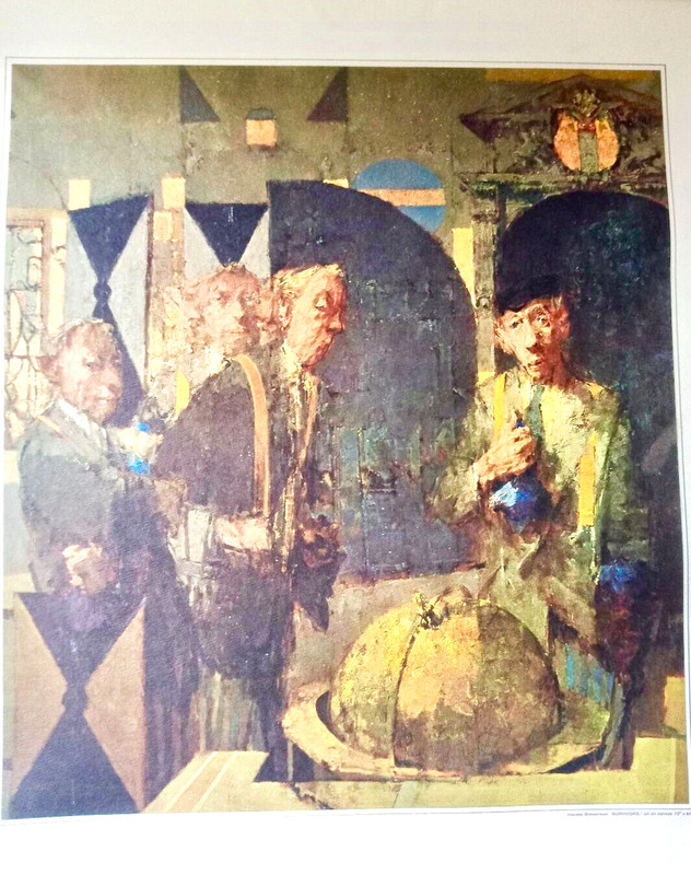 «Survivors» Holocaust Survivors Art Print by Harvey Breverman 19 1/4″ x 25″