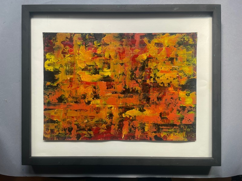 Gerhard Richter Original Painting Artwork German Abstract Expressionist Art G22 gallery