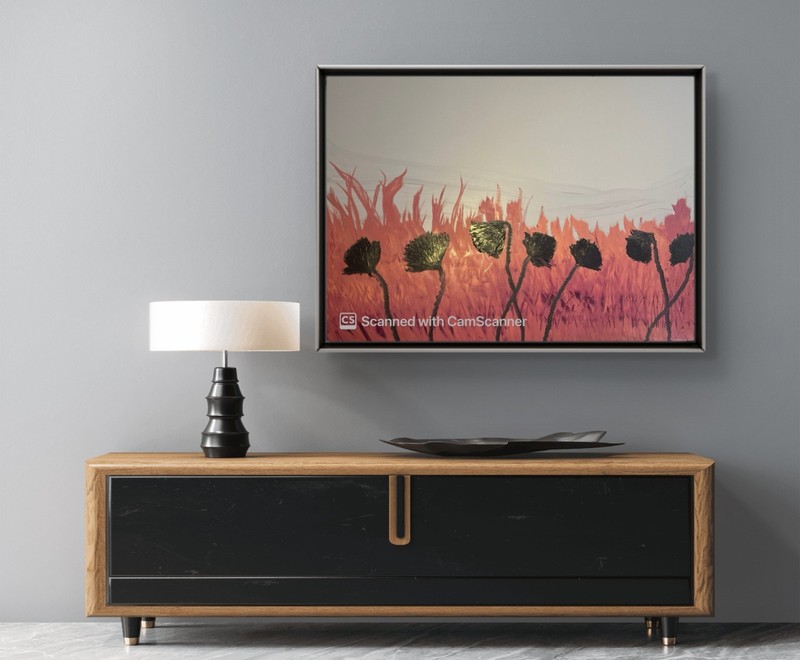 BLESSED#1303 Deep Sea Tulips 36x48 Canvas Original Oil Painting Abstract Neo gallery