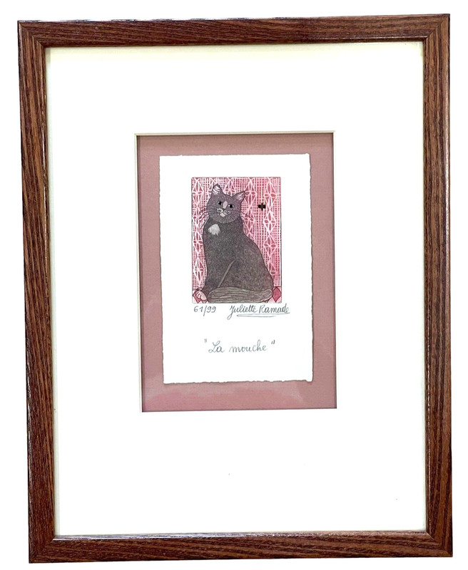 Juliette Ramade «La mouche» for Galerie M. Benezit Framed Signed Numbered – Cat