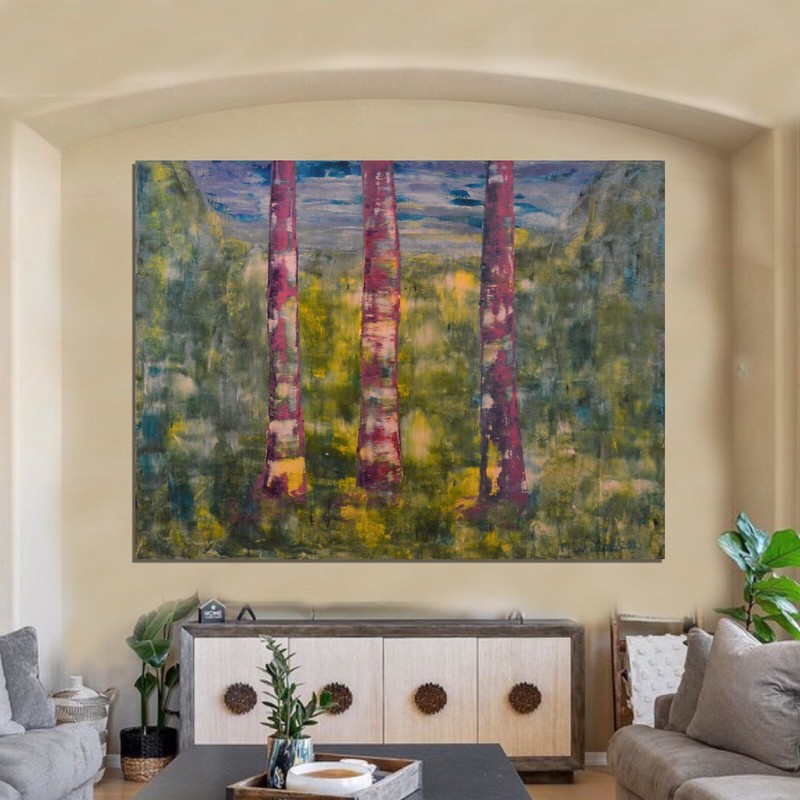 Mark Little original￼ canvas￼￼￼ Painting 81” X 62” XL (6ft. 9in)Abstract Landsca gallery