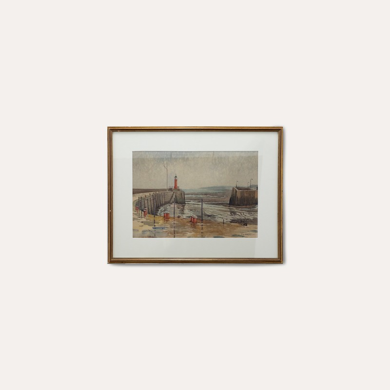 David William Burley (1901-1990) - 20th Century Watercolour, Winter Harbour gallery