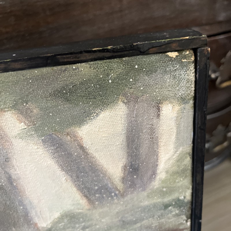 Original Oil Painting Husky 20” X 18” Cute Dog, Huskies Canvas & Wood Frame gallery