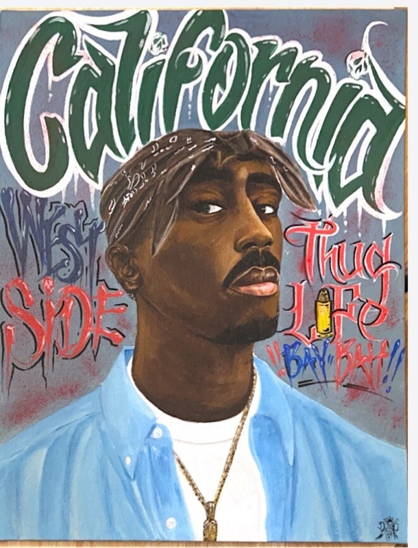 2pac Canvas Acrylic Painting