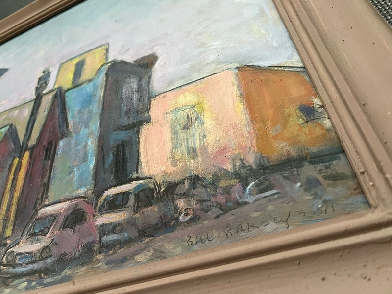 Vintage Painting “The Street Where The Girls & Guys Are” by Bill Rakocy gallery