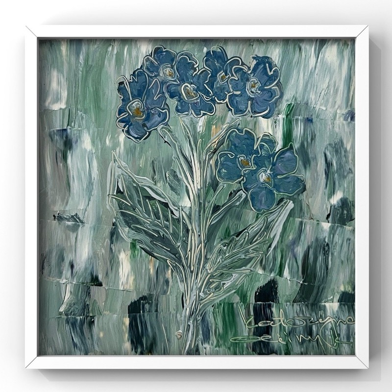 Impressionist Wildflowers Original Art • Framed Floral Oil Painting Rustic Decor