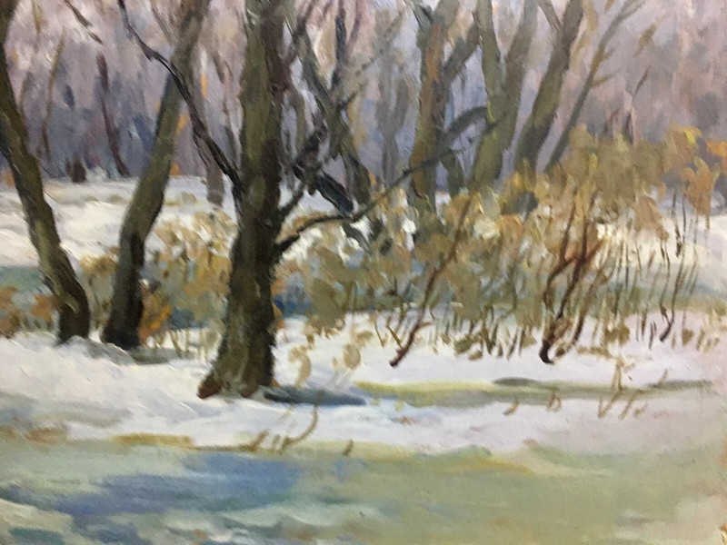 Oil double Painting Unframed Seasons of the Year Cherkas A Nature Decor n355 gallery