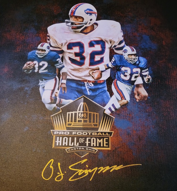 OJ Simpson Singed 16 x 20 Canvass HoF Edition Limited Edition #9 of 10 JSA WCOA