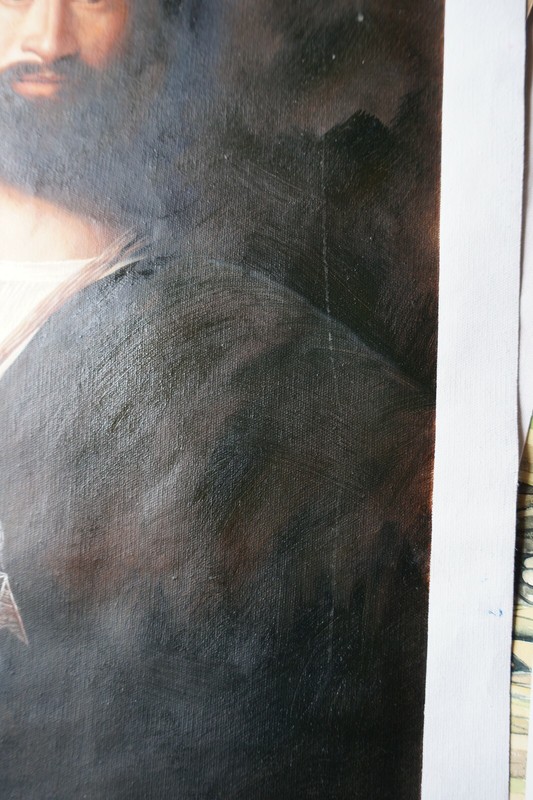 Knight of Malta - One of a Kind Painting Oil On Canvas in manner of Tiziano gallery