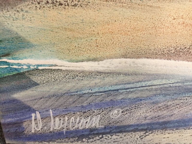 DANIEL LENCIONI ORIGINAL ABSTRACT PAINTING ON CANVAS WILL SHIP ROLLED IN A TUBE gallery