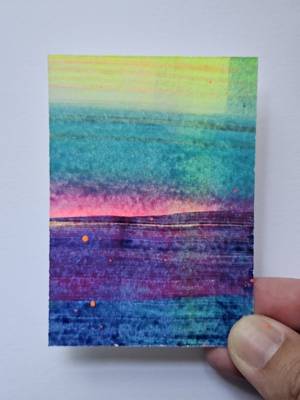 ACEO Original Loosies #46 Acrylic Abstract Landscape Jackie T Creates gallery