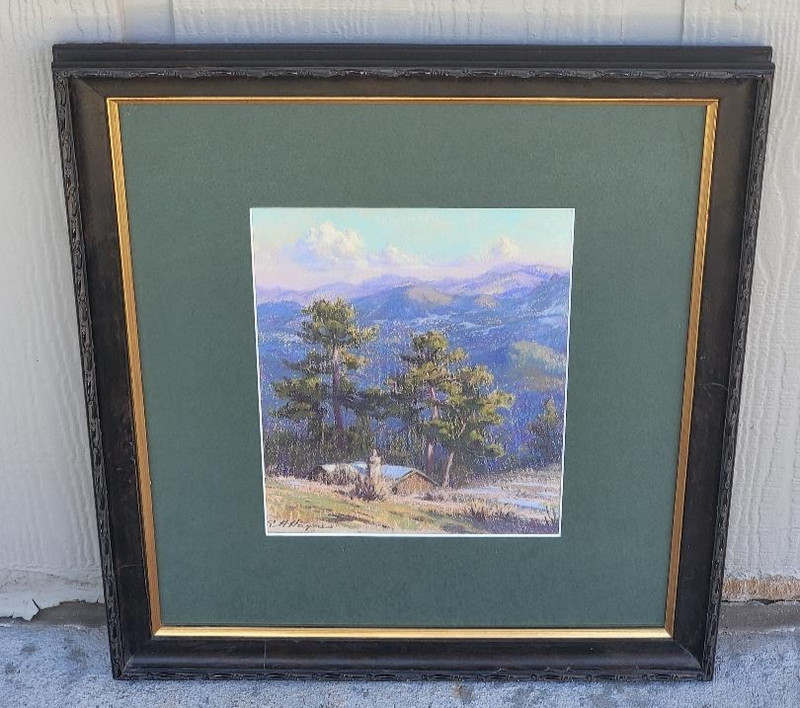 Elsie Haddon Haynes Colorado Artist Cabin in Western Mountain Landscape