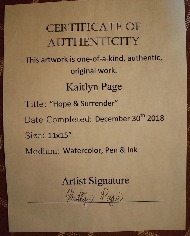 "Hope And Surrender" Original Artwork By Kaitlyn Page 2018 gallery