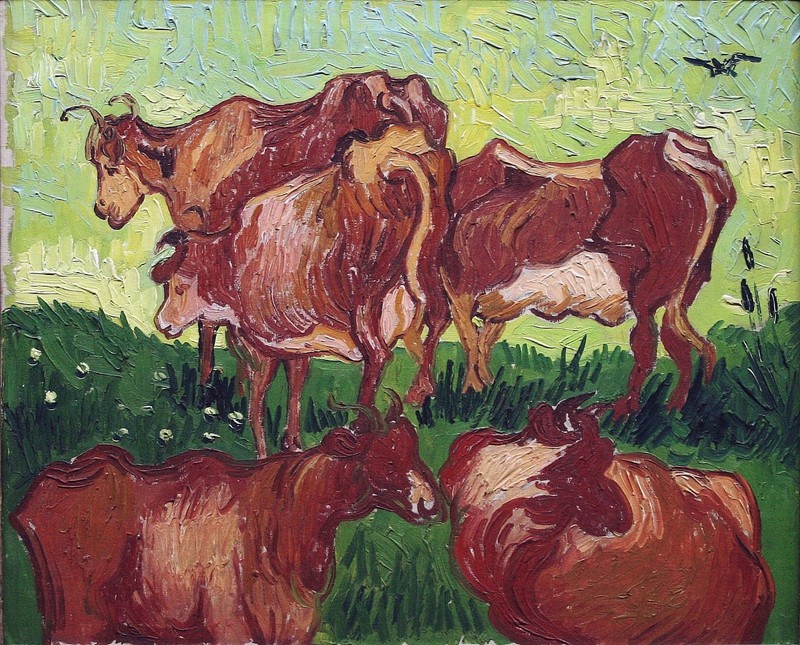 Vincent van Gogh, Cows (after Jorsaens), 1890 Hand Painted Canvas Oil Painting
