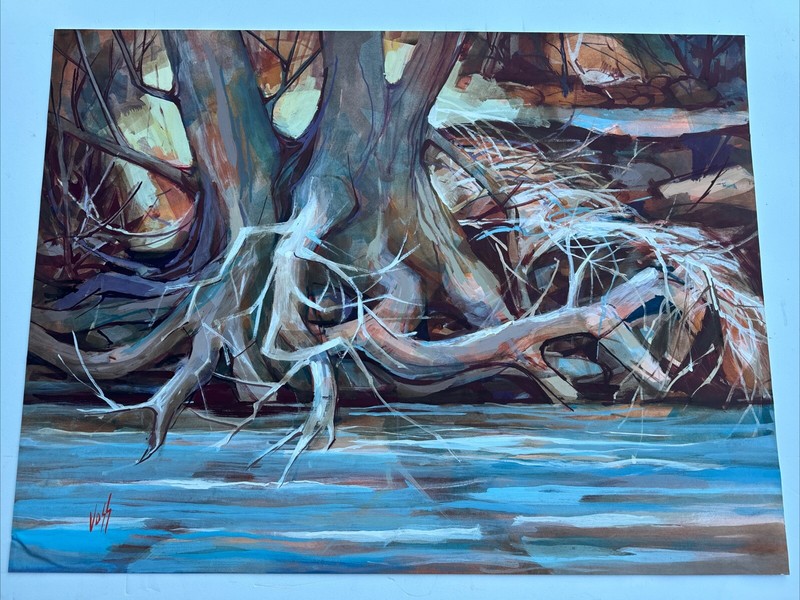 PAINTING LANDSCAPE LARGE 40 INCHES BILL VOSS Impressionist 29 BY 39 INCHES gallery