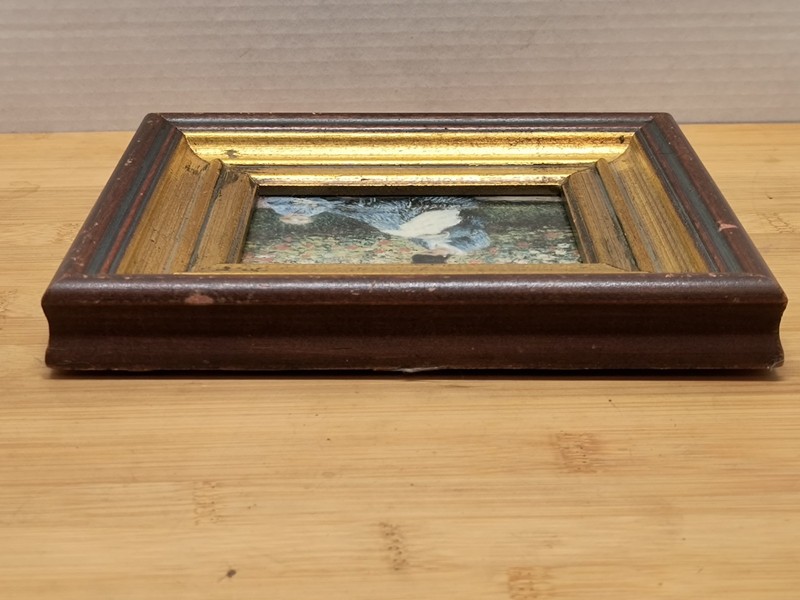 CLAUDE MONET COLOR PRINT OF "CAMILLE MONET AND A CHILD IN THE GARDEN" Framed VTG gallery