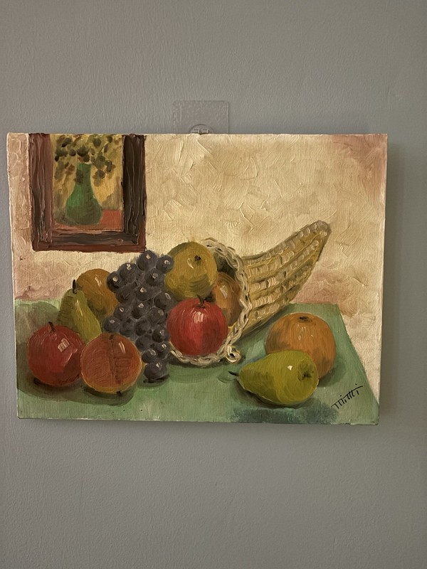 art oil painting still life of fruit 18 x 14 on canvas