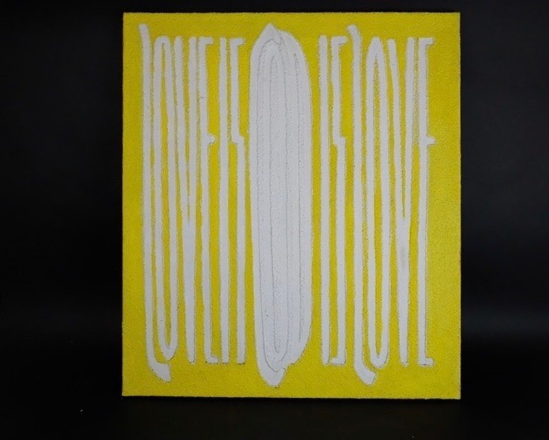 1970’s painting original canvas listed artist K.KIEFT (1919-1999) God is Love !