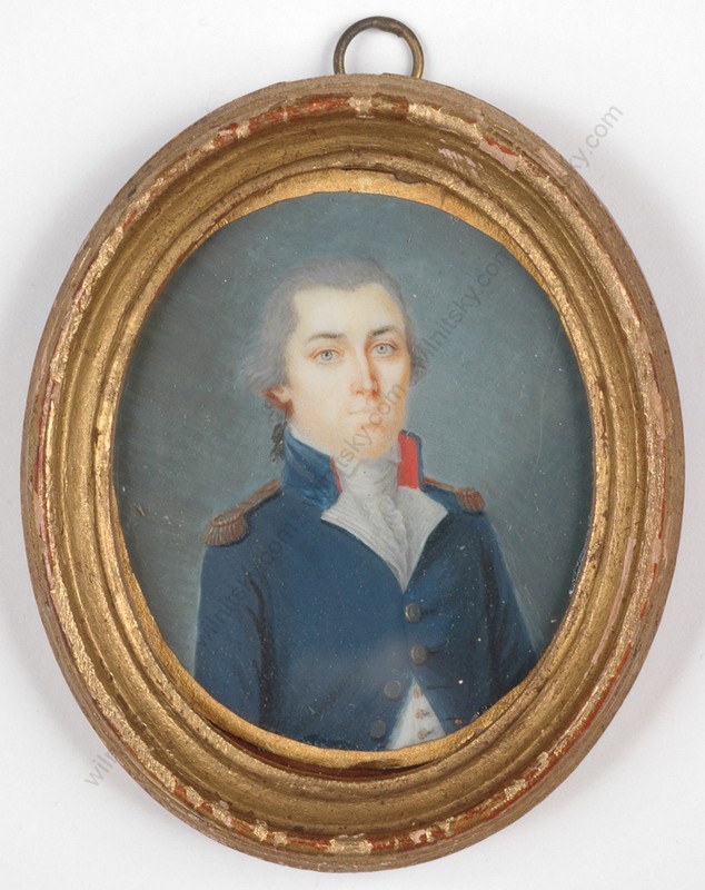 «French naval officer (period of Directory)», miniature, 1793/95